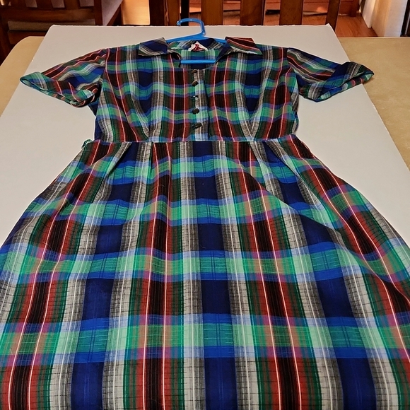 Vintage early to mid 1900's Marla D Side Zipper Dress/Appr Sz 6 - Picture 10 of 11